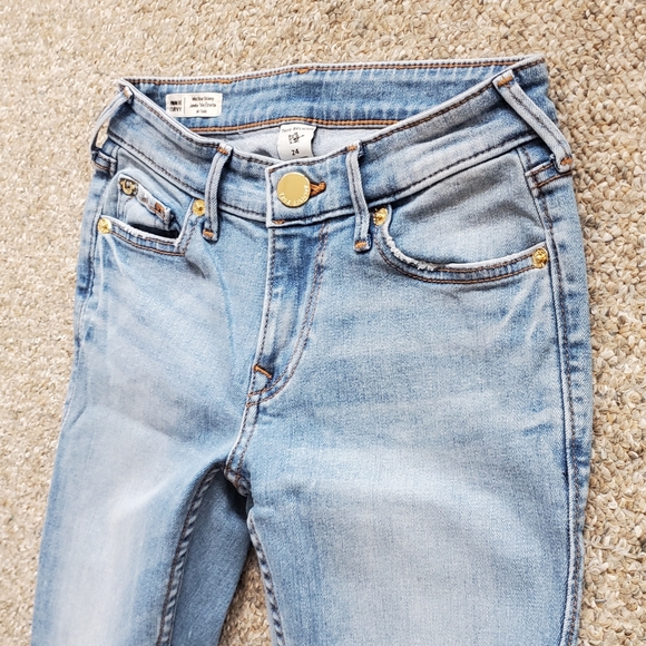 True Religion 24 Y2K Indie Sleeze Hippie Grunge Mid Rise Shadow Hem Skinny Jeans - Picture 7 of 13